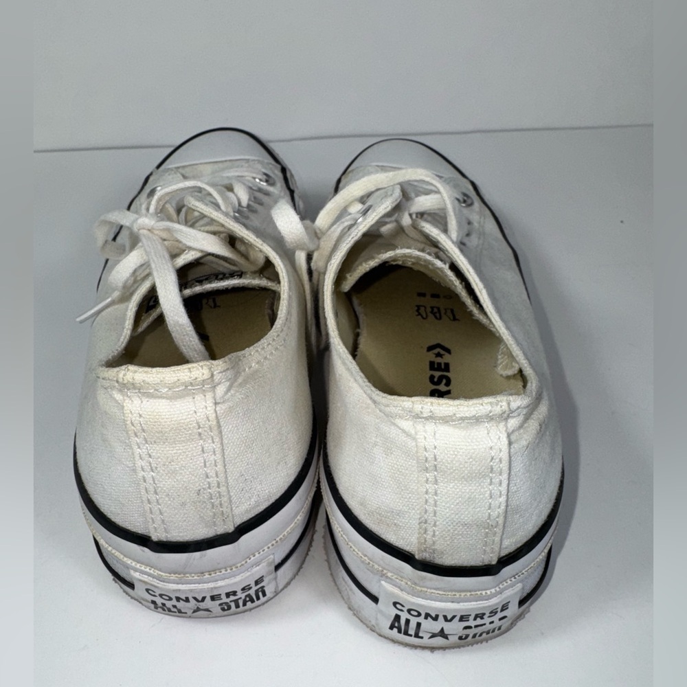 Converse chuck Taylor women’s all star lift platform canvas white shoes size 8 - Picture 3 of 9